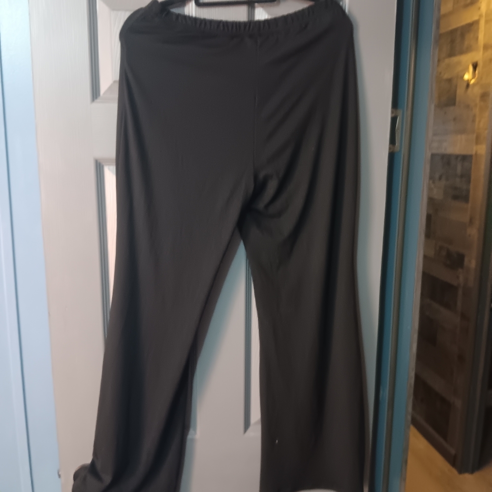 SHEIN Black Curvy 1XL Wide Leg Pull-On Pants - Picture 3 of 8